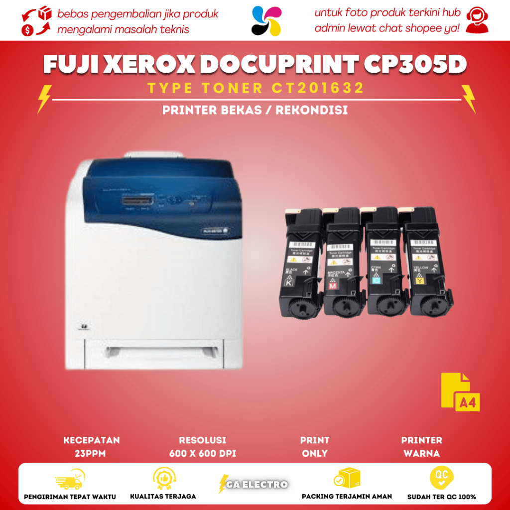 Printer Second Fujixerox Docuprint CP305d Duplex Otomatis
