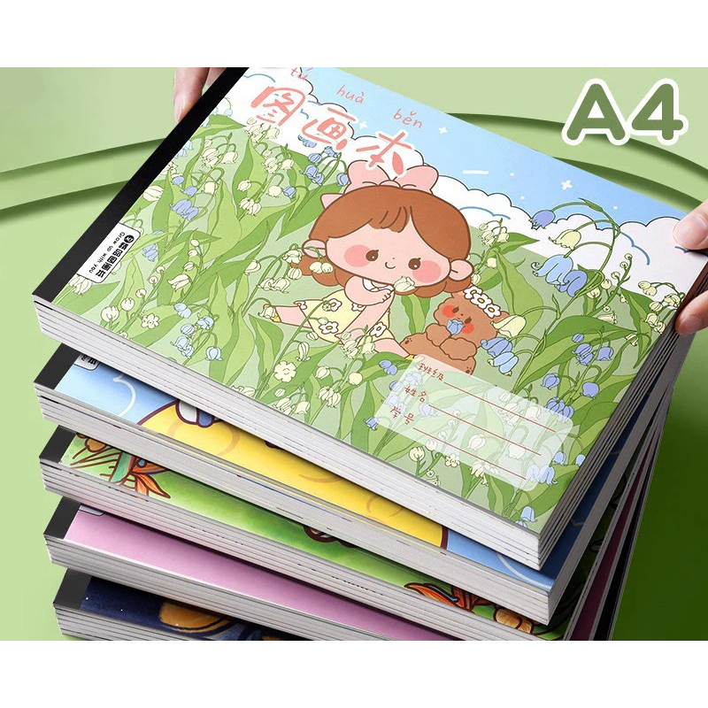 

PGATK-Buku Gambar A4 Tebal untuk Anak-anak Taman Kanak-kanak dan Siswa SD Buku Gambar Spiral