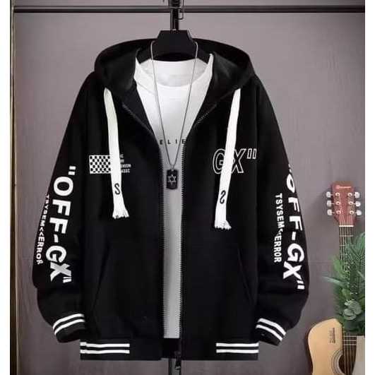 GX JAKET ZIPPER HOODIE - JACKET VARSITY SPORTY