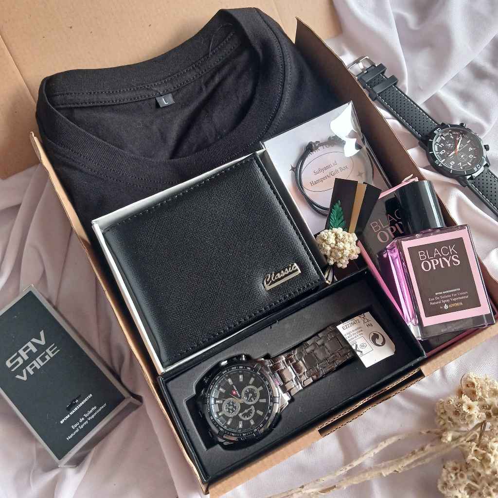 

Gift Box/Hampers cowok - Cocok diberikan kepada pasangan/teman/kerabat sebagai hadiah dihari spesial