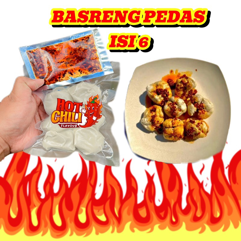 

Basreng chili oil viral isi 6 butir jajanan viral