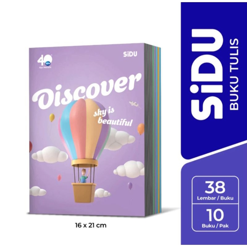 

(Yebam25) BUKU TULIS SINAR DUNIA 38LEMBAR 1 PACK (ISI 10BUAH BUKU)