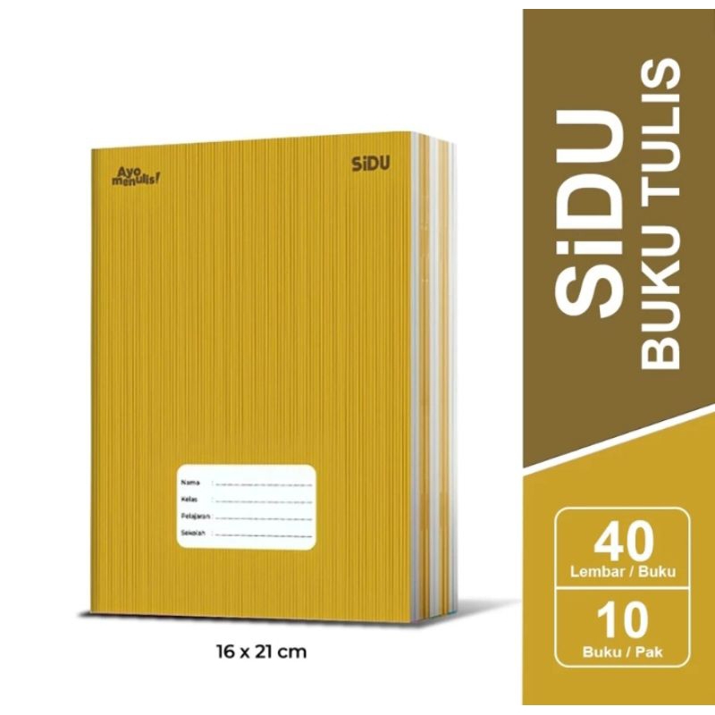 

(Yebam25) BUKU TULIS SIDU 40 LEMBAR SAMPUL COKLAT / KRAF 1 PACK (ISI 10 BUKU)
