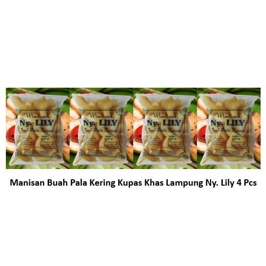 

Manisan Buah Pala Kering Kupas Khas Lampung Ny. Lily 4 Pcs