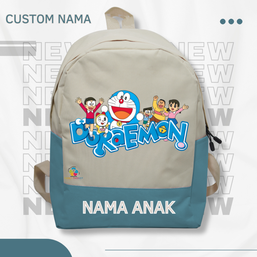 Tas Ransel Backpack Anak Doraemon / Tas Sekolah Doraemon Anak (FREE NAMA)