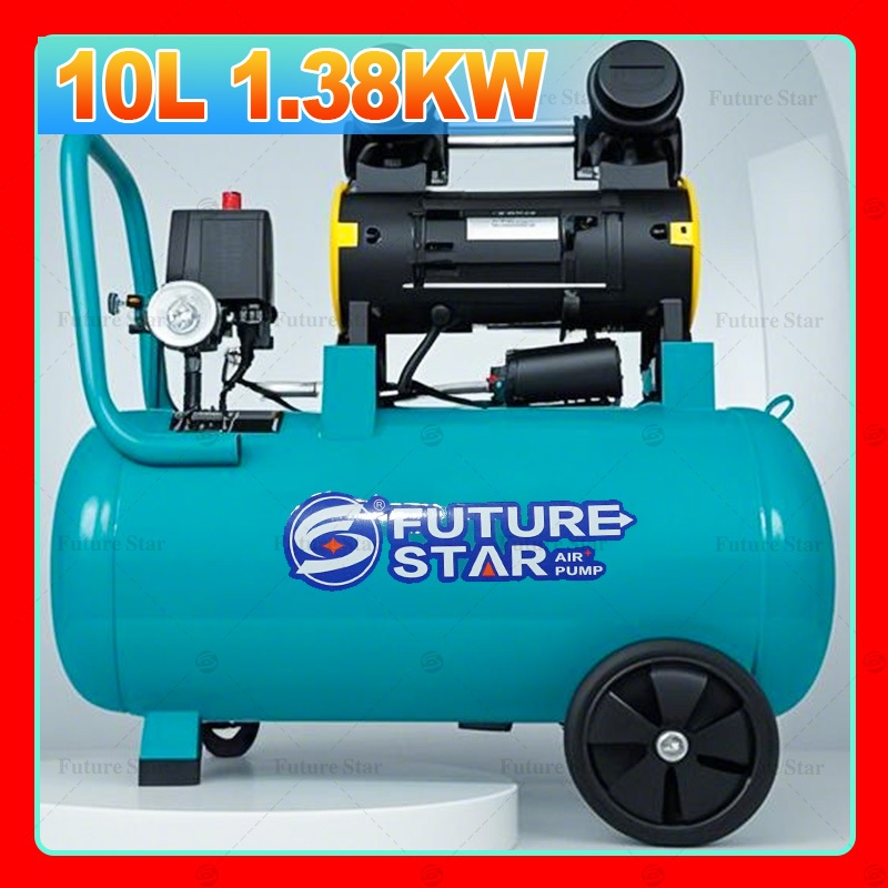 Mesin Kompresor Listrik / Air Compressor Tank Oilless Portable / Angin Silent Ultra Quiet Oil Free E