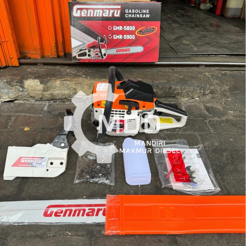 MESIN GERGAJI CHAINSAW GENMARU GMR-5900 BAR BAJA 22 INCH 22” GMR 5900 GMR5900
