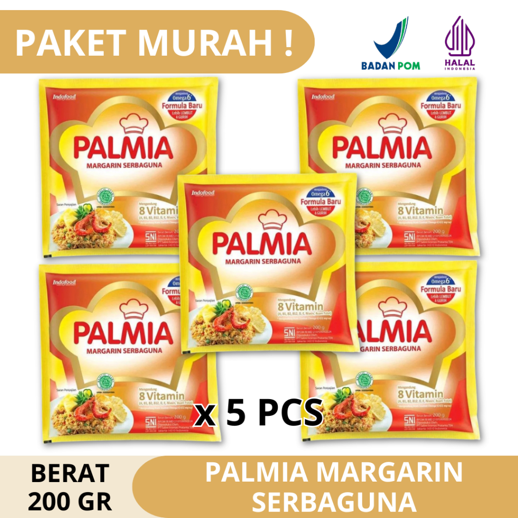 

PALMIA MARGARIN SERBAGUNA 200 GR / MARGARINE PALMIA FORMULA 6