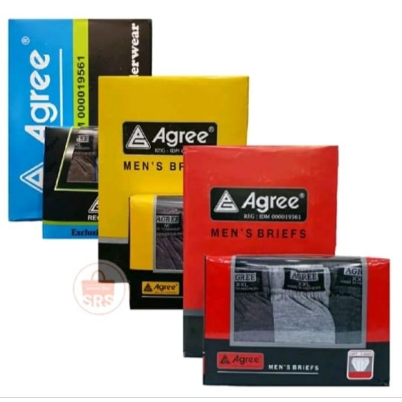 Cd pria agree kuning , merah , biru / celana dalam agree dewasa / cd agree 8889 , 8888 , 8887