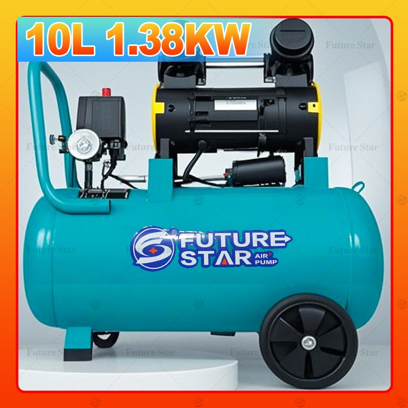 Mesin Kompresor Listrik / Air Compressor Tank Oilless Portable / Angin Silent Ultra Quiet Oil Free E