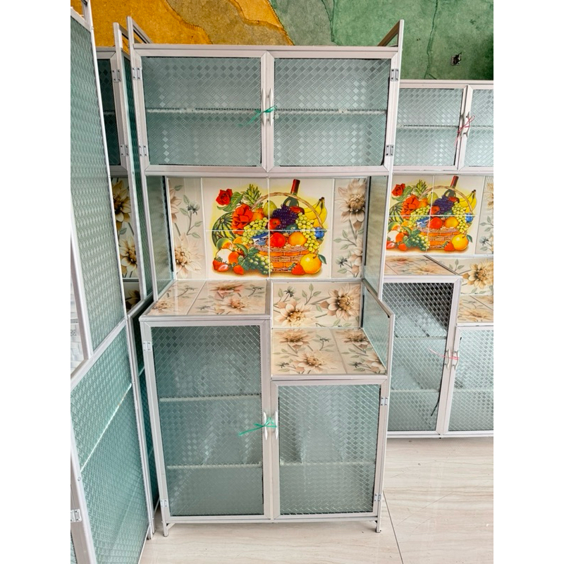 Rak piring alumunium 2 Pintu dan 3 Pintu