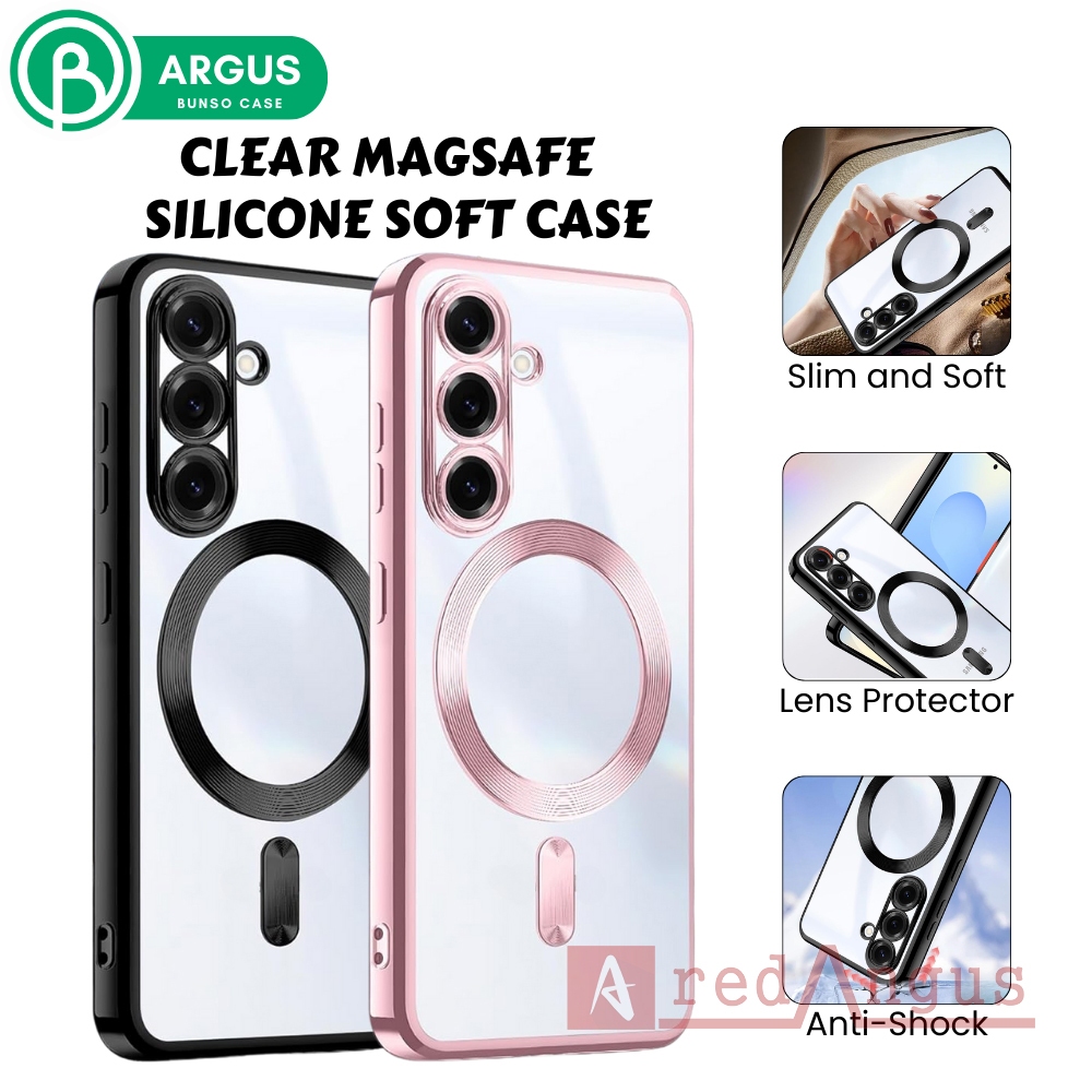 Bunso ARGUS Soft Case For Samsung Galaxy A56 A36 A26 A16 A55 A35 A15 5G 4G Clear Magnetic Slim Silic