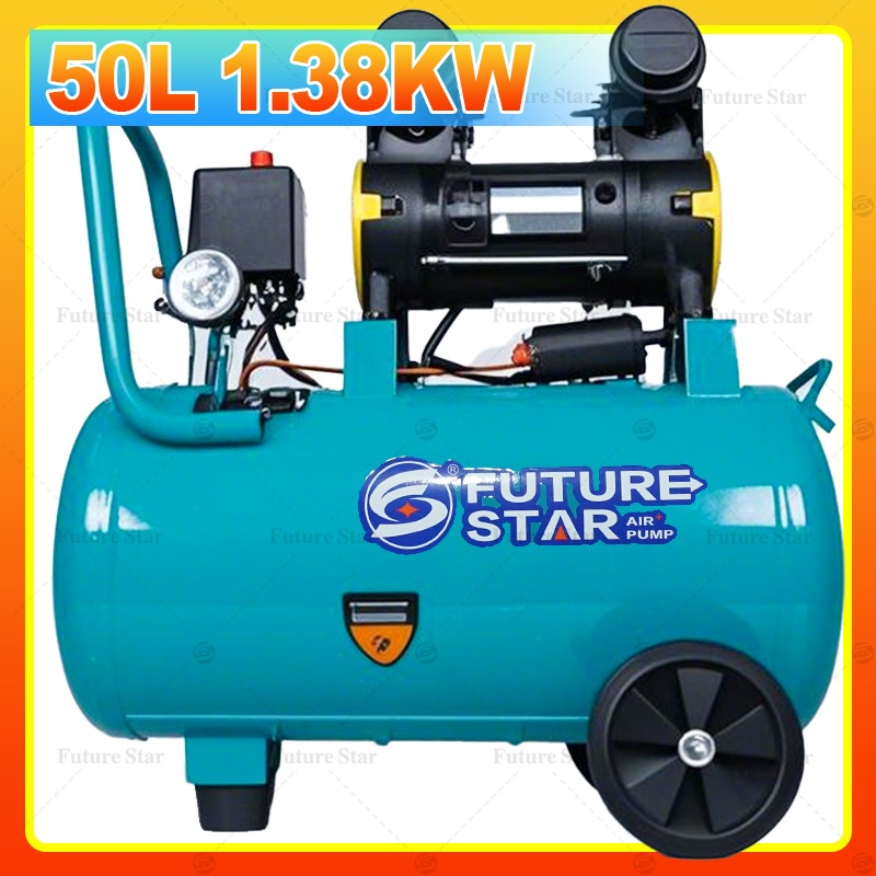 Mesin Kompresor Listrik / Air Compressor Tank Oilless Portable / Angin Silent Ultra Quiet Oil Free E