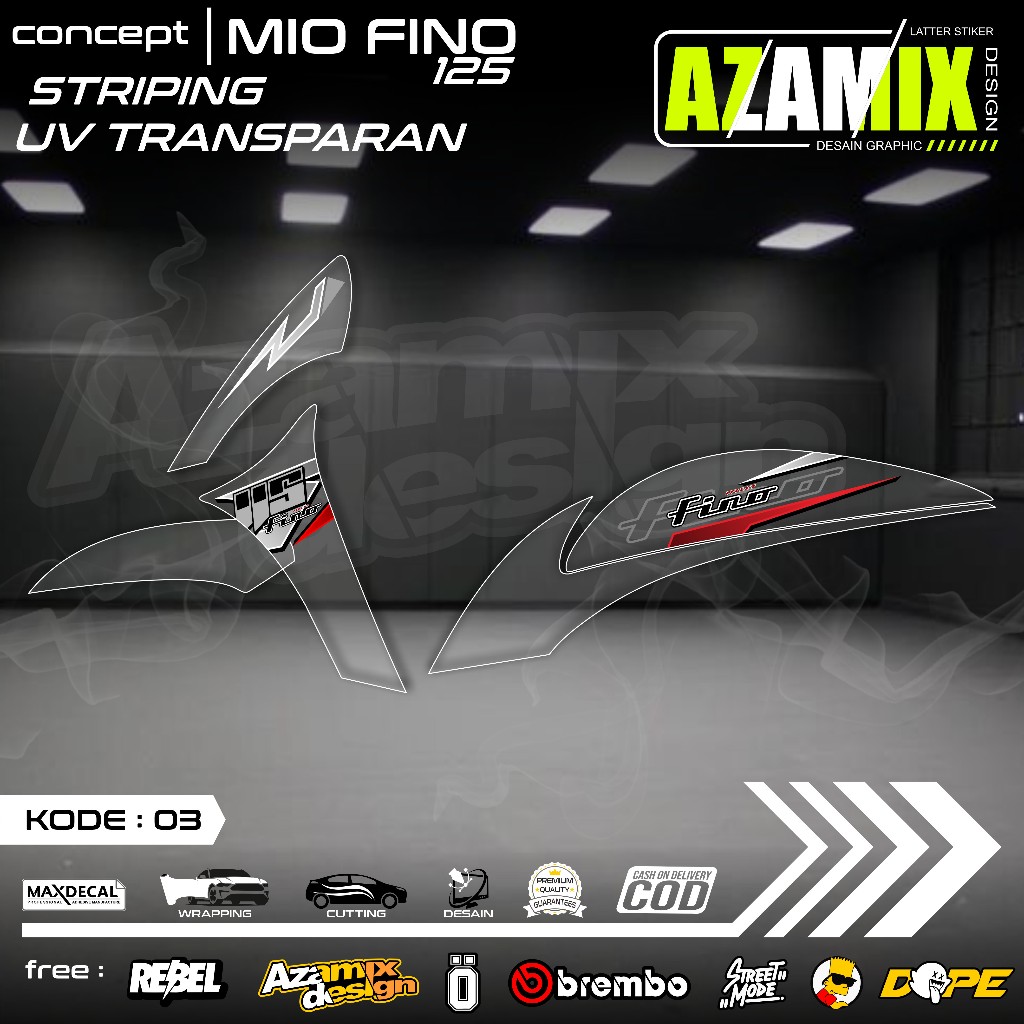 425 STRIPING TRANSPARAN FINO 125 - STRIPING TRANSPARAN FINO 125  SIMPLE MOTIF KEREN