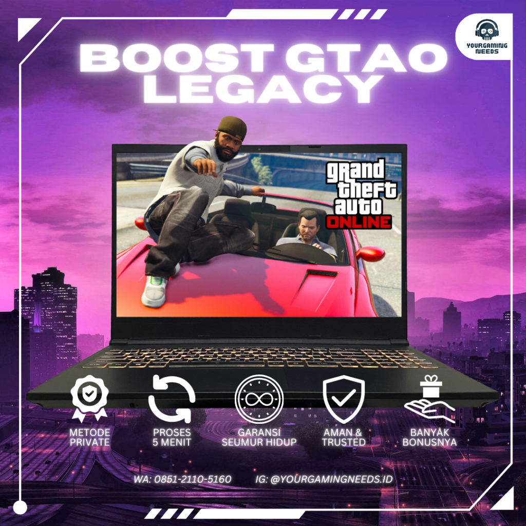 (GARANSI) Uang GTA 5 Online PC Grand Theft Auto V Cash Rank Unlock