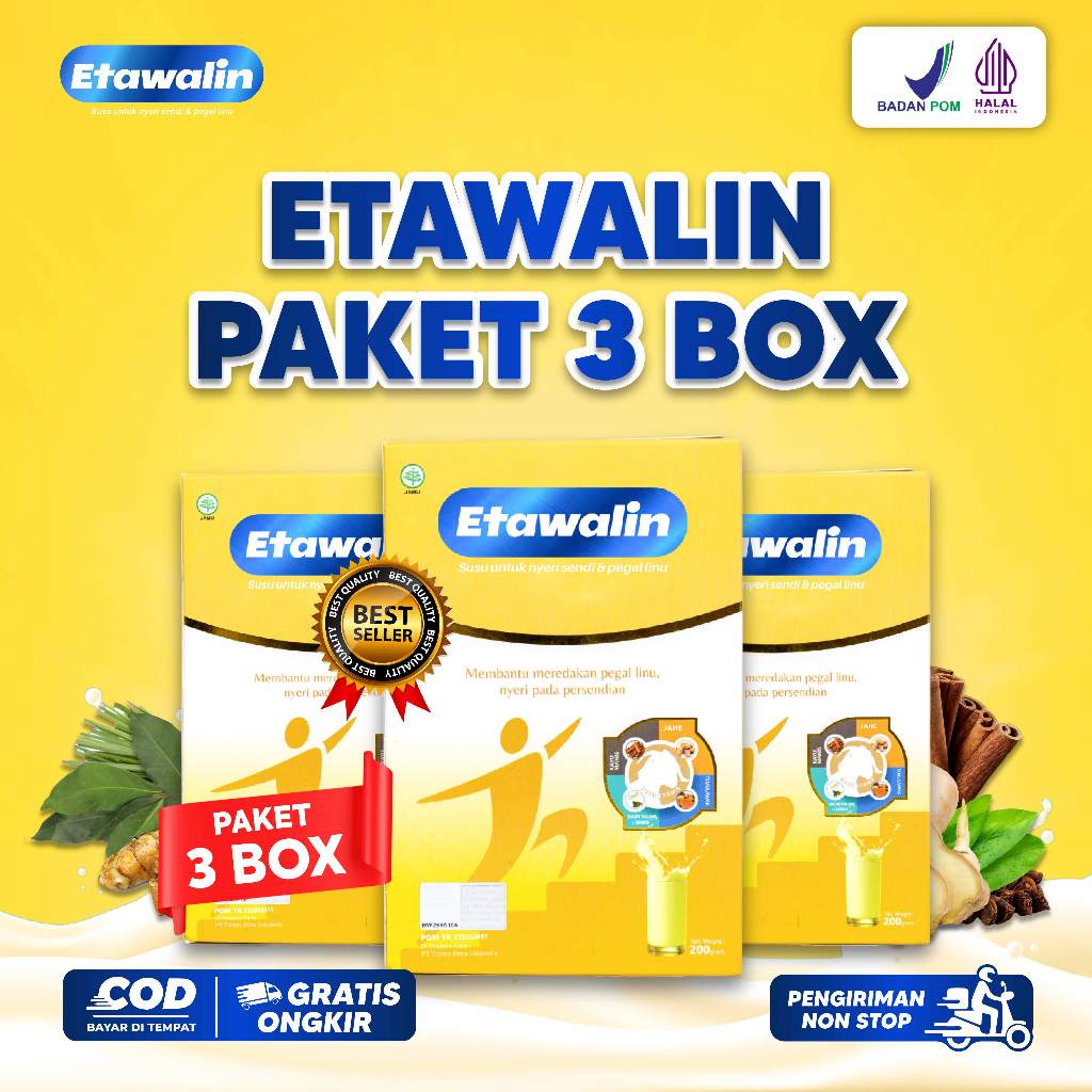 

Susu Etawalin Original Paket 3 Box Atasi Nyeri Pinggang Asam Urat Nyeri Sendi Halal BPOM