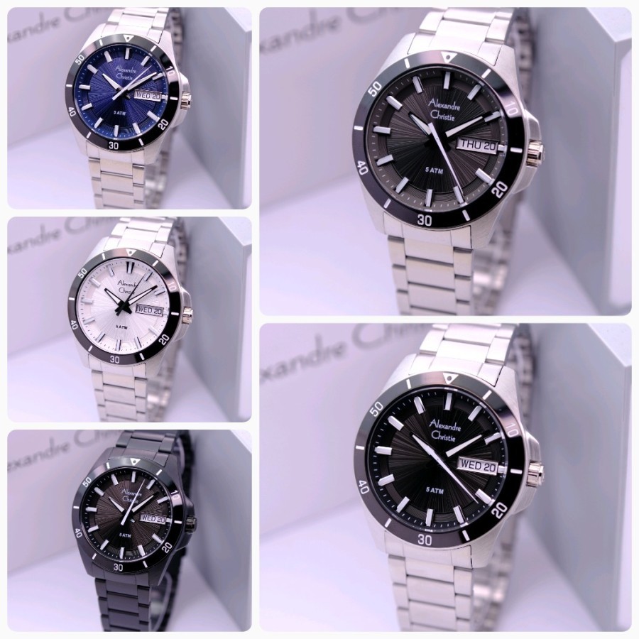 jam tangan pria alexandre christie original - Alexandre Christie Pria 6683 Original - Jam Tangan AC 