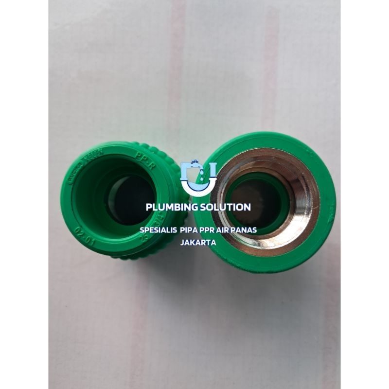 Sok Drat Dalam 3/4 PPR/Female Thread Joint 3/4 Inch 25mm PPR Rucika Kelen Green
