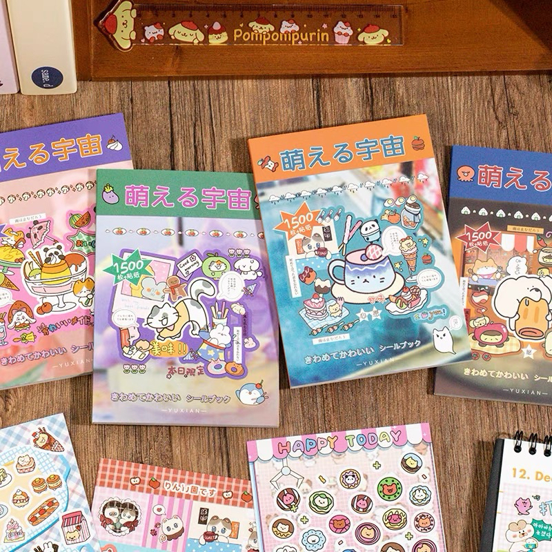 

sticker book japanase vibes isi 20lembar animal food dekorasi journal readystock B2849 B3028