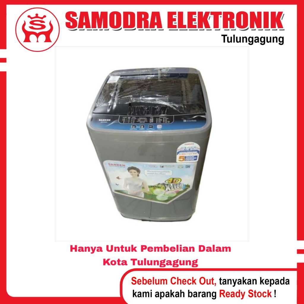 Mesin Cuci SANKEN AW-S780BK | Mesin Cuci 1 Tabung | Mesin Cuci 7KG