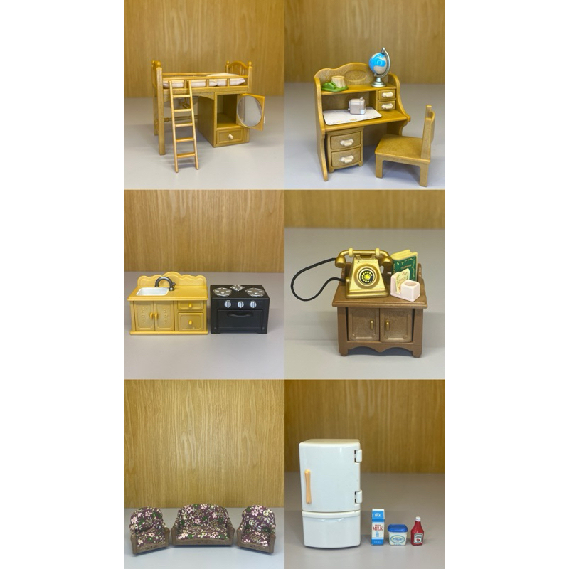 (PRELOVED) sylvanian families furniture / sylvanian families kitchen / sylvanian families bed / sylv