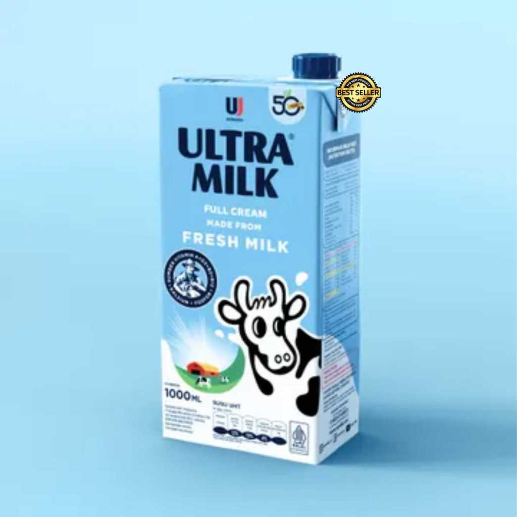 Susu UHT Ultra 1 Lt / 1000 ml Susu Ultra 1 Liter 1000 ml / Ultra UHT Milk Plain 1000 ML - Susu