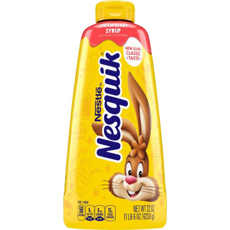 

nestle nesquick strawberry syrup 623 gr