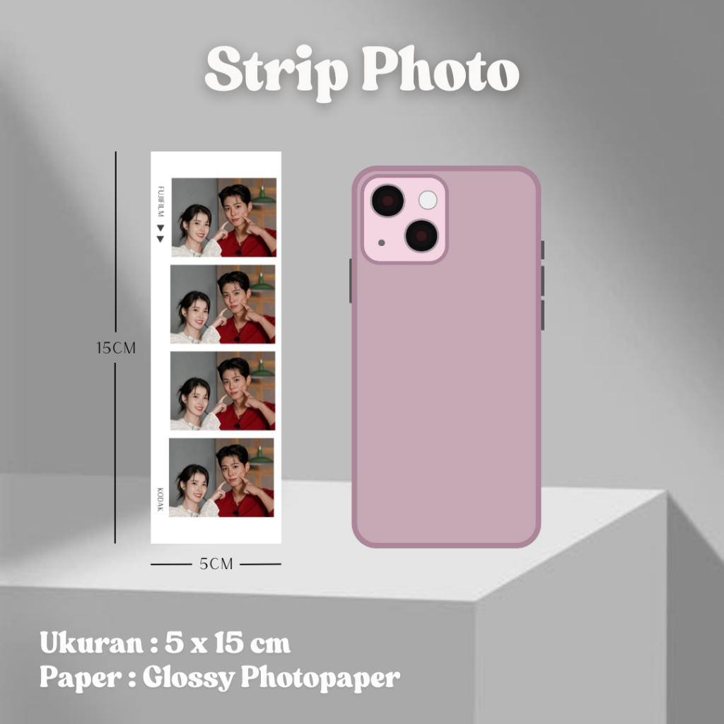 Photo Booth Stripe / Foto Stripe / Foto Box / Cetak Foto Murah Ukuran 5 x 15 cm