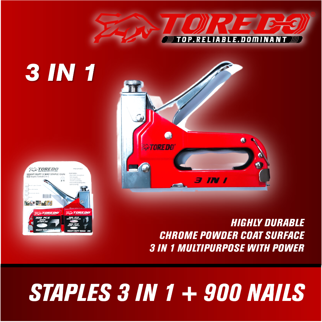

TOREDO STAPLES 3IN1 + 900 NAILS