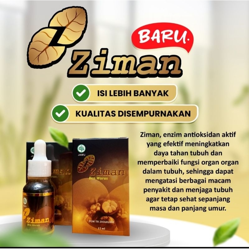 Ziman Herbal Alami Anti Oksidan Aktif Memelihara Kesehatan Tubuh Asli Original