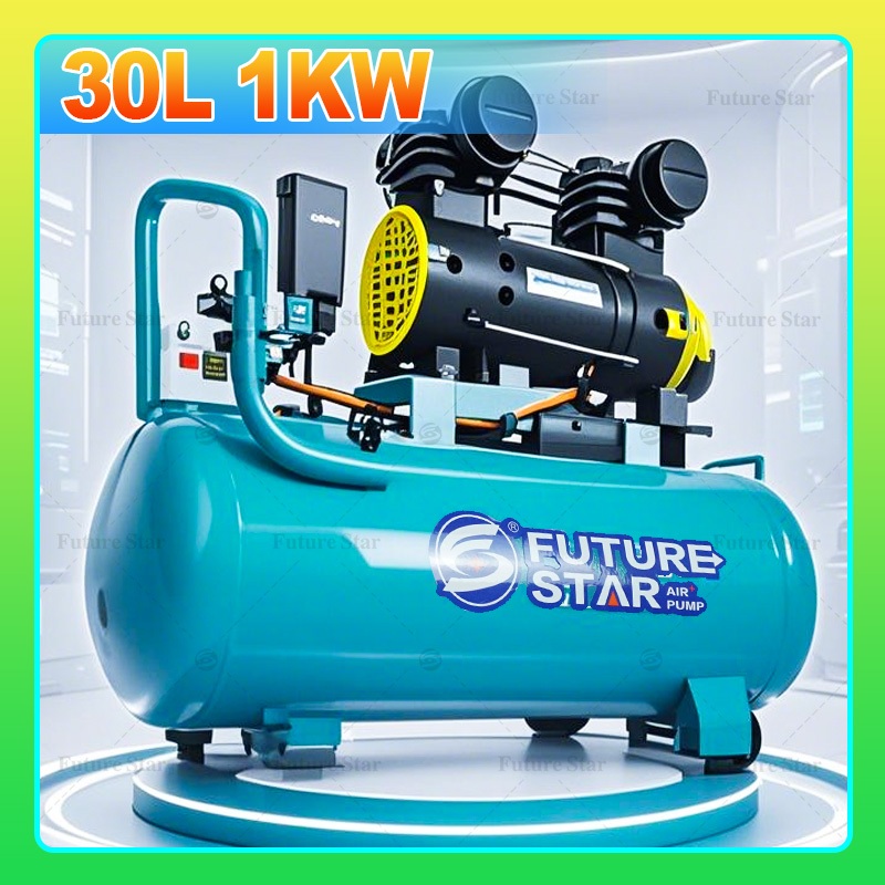Mesin Kompresor Listrik / Air Compressor Tank Oilless Portable / Angin Silent Ultra Quiet Oil Free E