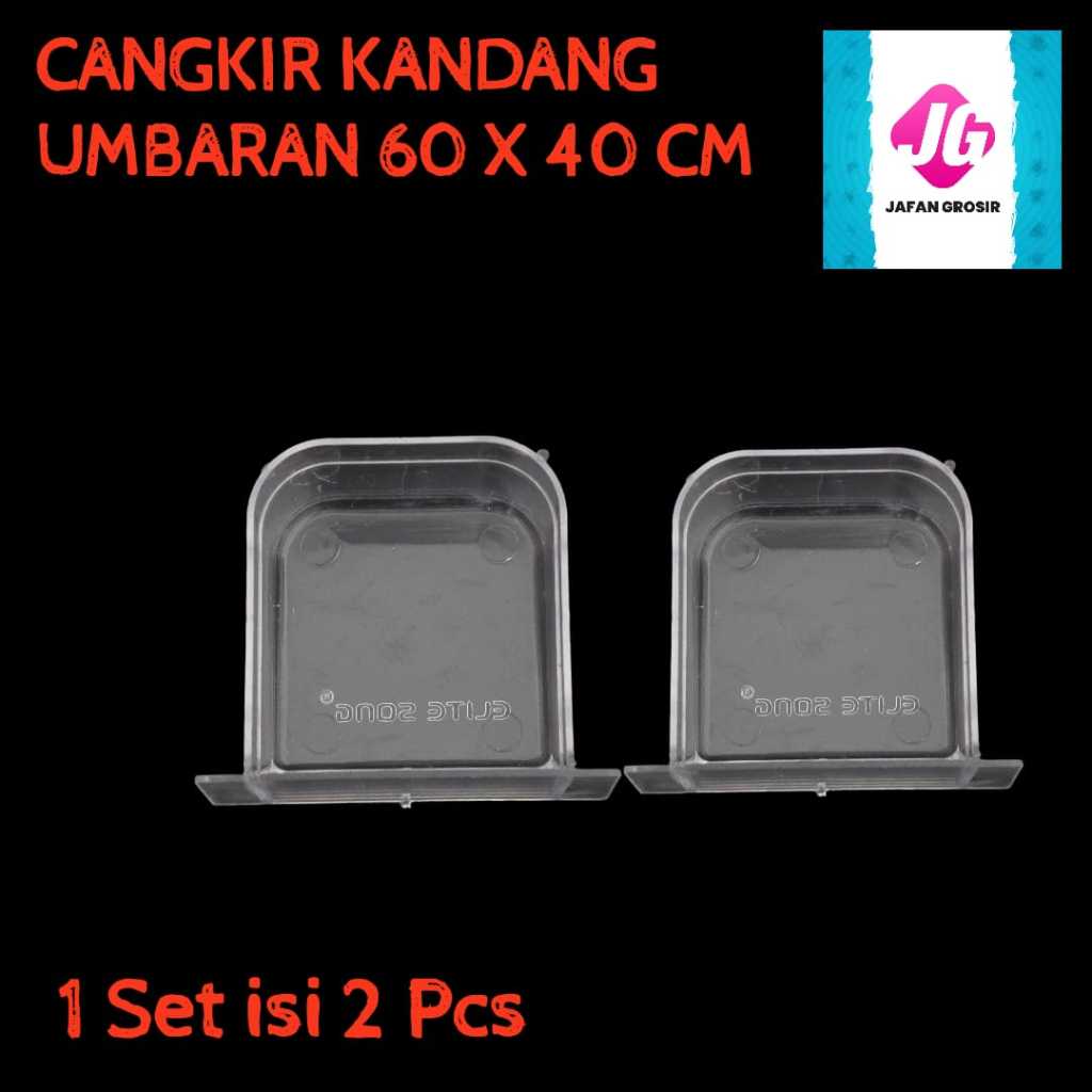 Cangkir Sangkar Umbaran 1 set isi 2 pcs Cepuk dan Wadah Tempat makan Burung Love Bird dll