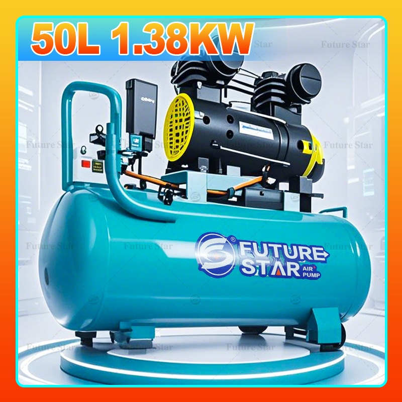 Mesin Kompresor Listrik / Air Compressor Tank Oilless Portable / Angin Silent Ultra Quiet Oil Free E