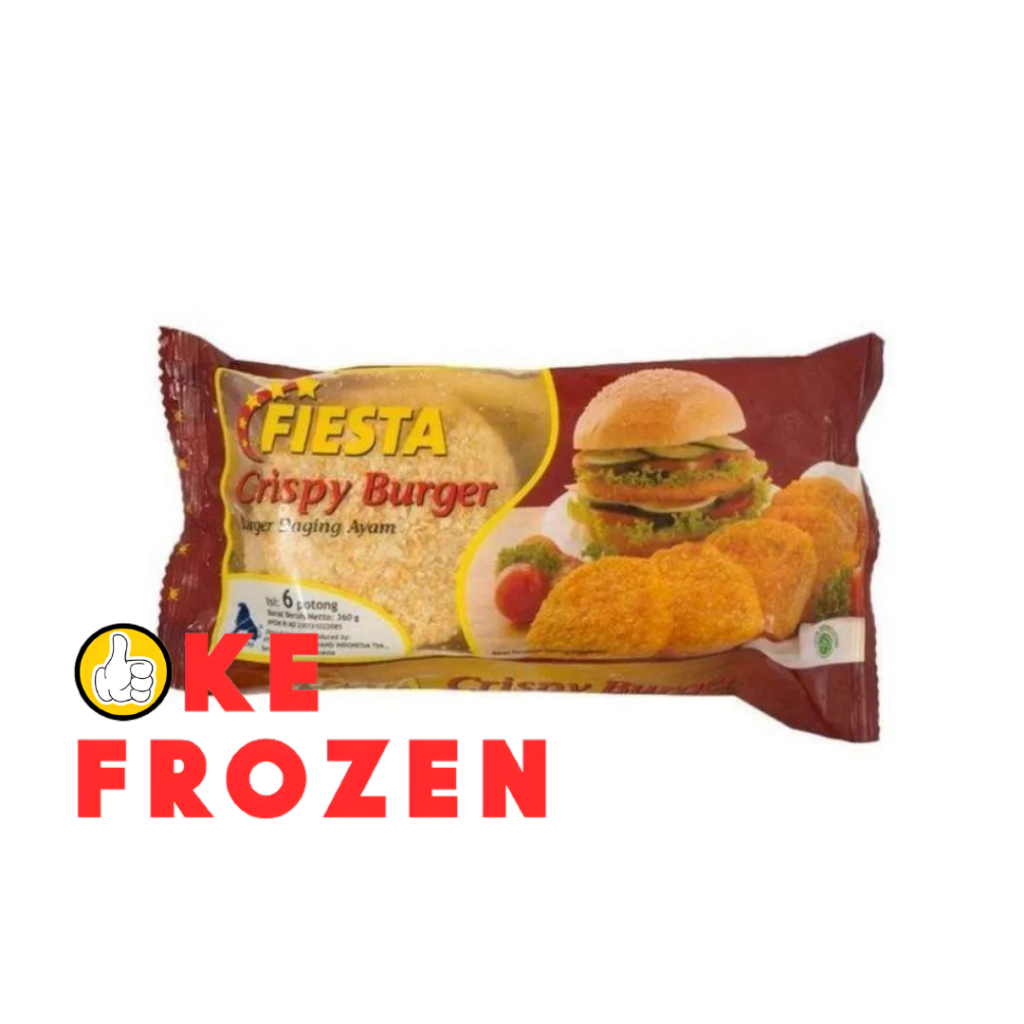 

FIESTA CRISPY BURGER 360GR ISI 6 POTONG