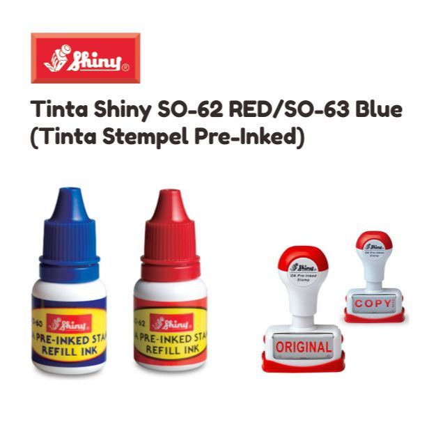 

Tinta Shiny SO-62 Red/Blue (Tinta Stempel Pre Inked)