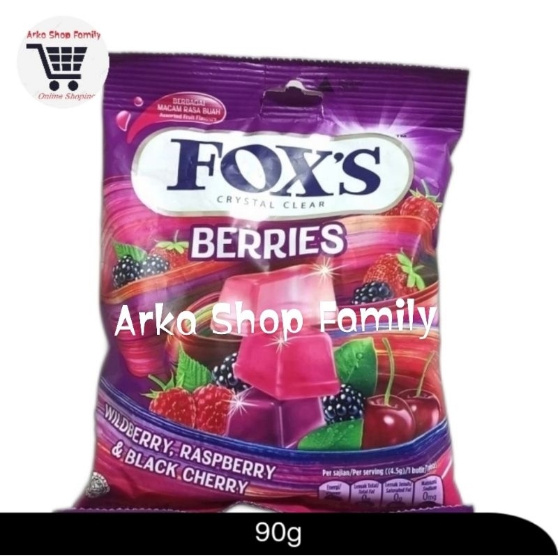 

FOXS Crystal Clear Berries 90g Permen Candy Fox's Rasa Buah Buahan