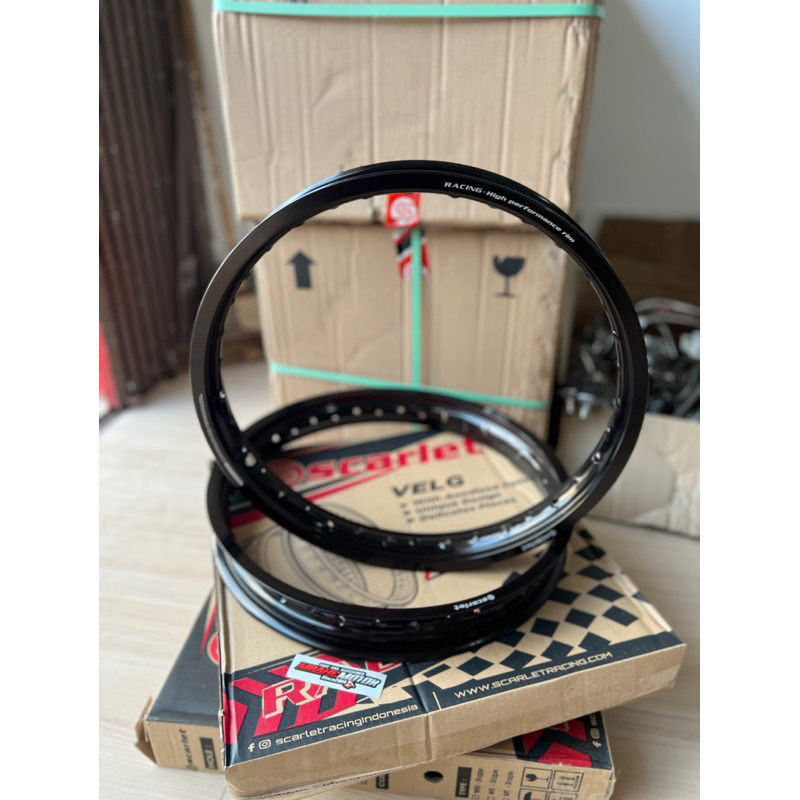 Velg veleg Scarlet velg ruji scarlet racing titan uk 160 - 185 ring 17 velg aluminium aloy Scarlet r