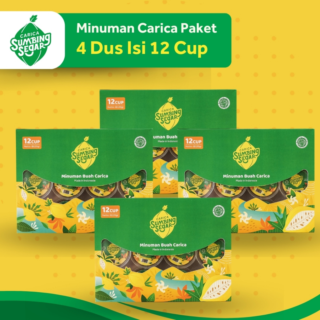 

Sumbing Segar Carica Paket 4 Dus isi 12 Cup