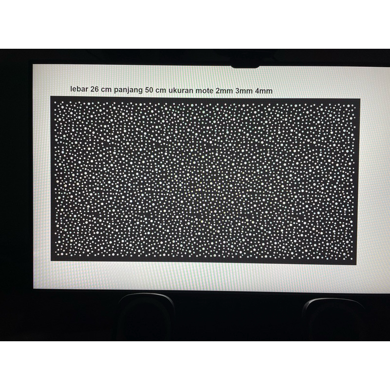 motif tabur payet press mote gosok