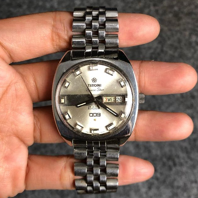 Jam tangan automatic titoni space star second original