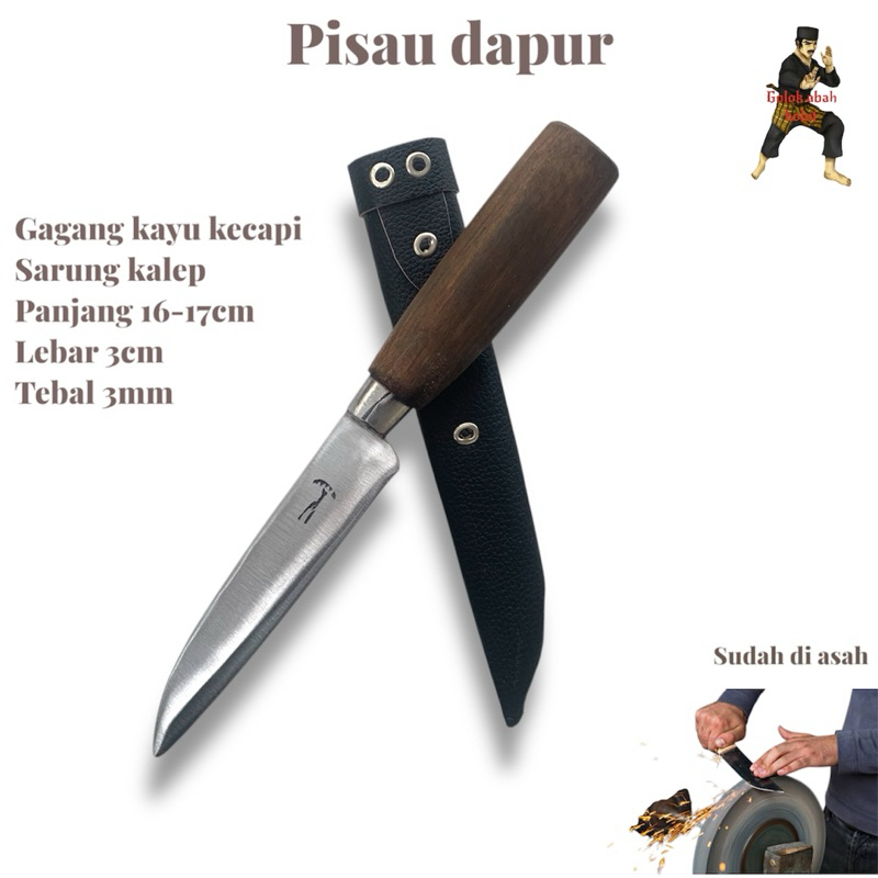 pisau dapur baja super tajam cap garpu