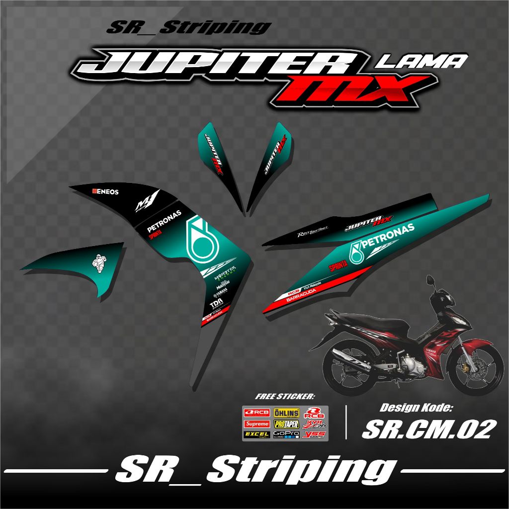 Striping Sticker Jupiter MX Lama Old Variasi / Stiker Jupiter MX Lama - Variasi Jupiter MX Petronas 