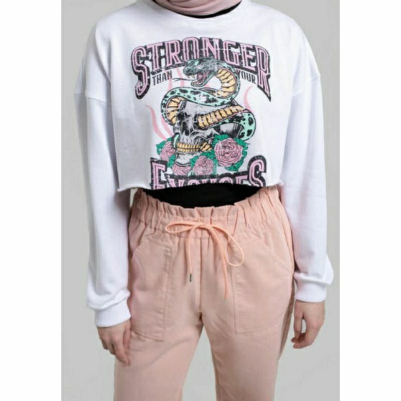 sweater greenlight wanita terbaru original // croptop oversized