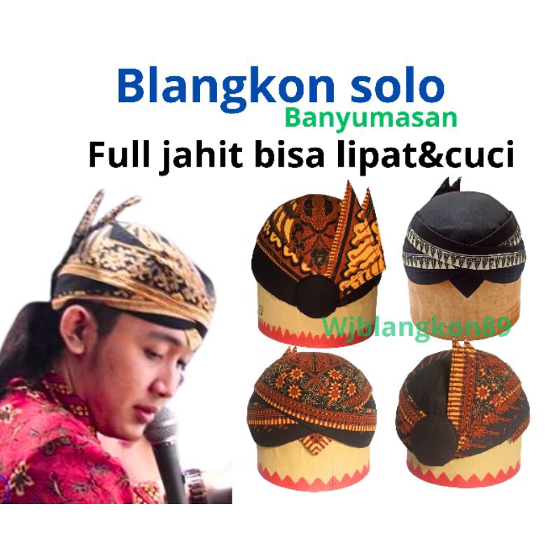 Blangkon solo banyumasan halus full jahit bisa lipat&cuci