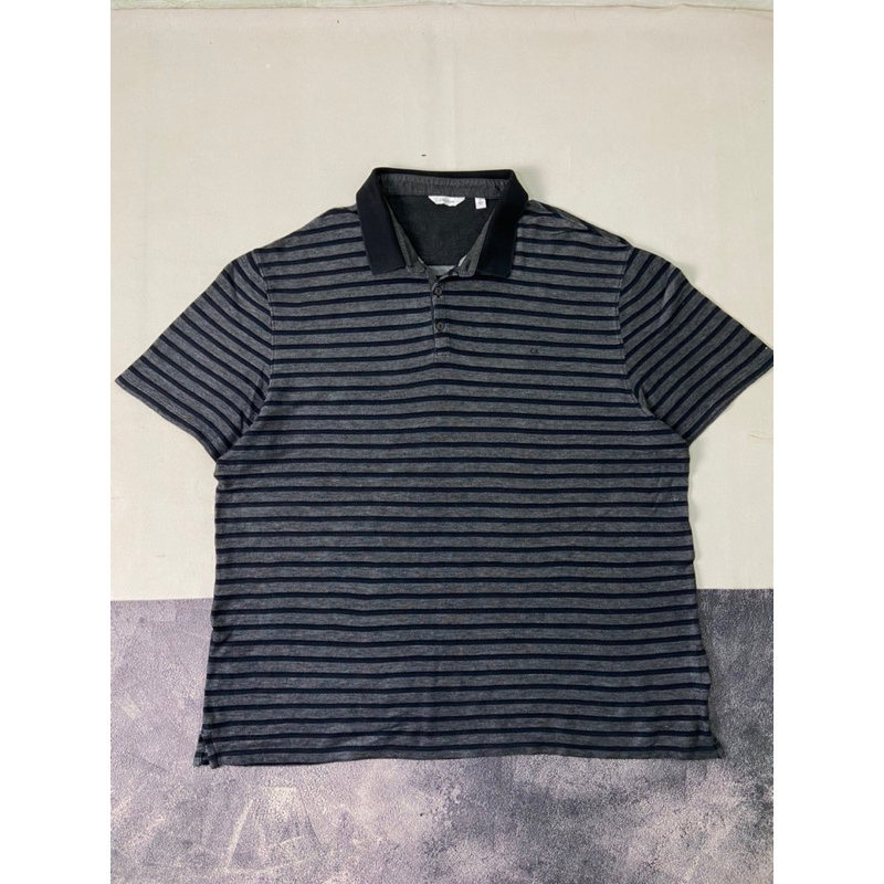 Calvin Klein Polo Shirt Salur Size XXL