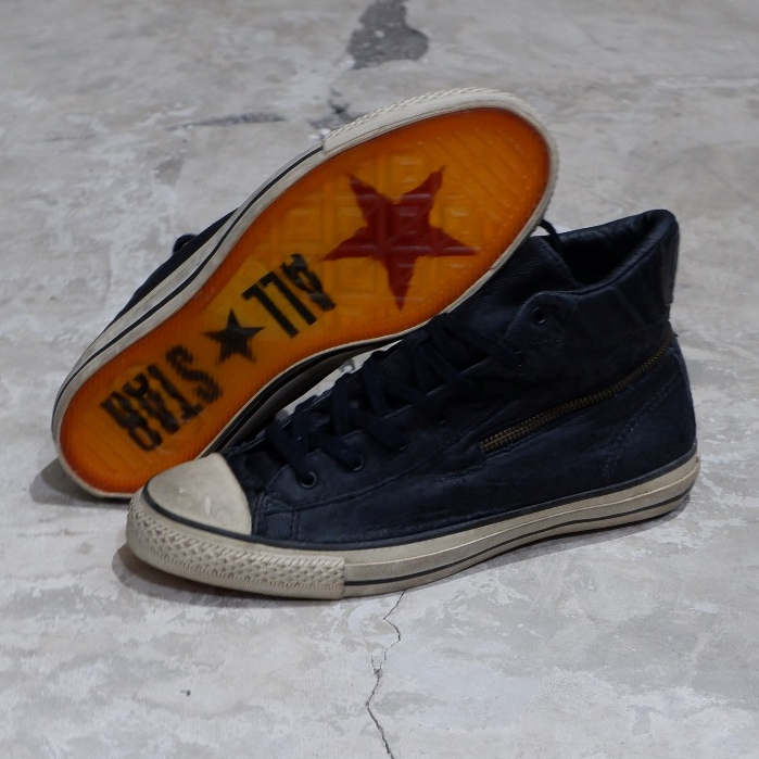 JOHN VARVATOS X CONVERSE CHUCK TAYLOR HI BACK ZIP BLACK LEATHER