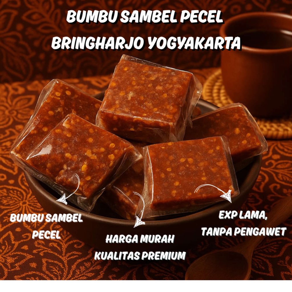 

[WAJIB COBA] Bumbu Sambel Kacang Khas Jogja isi 10, Fresh From Pasar Bringharjo Yogyakarta