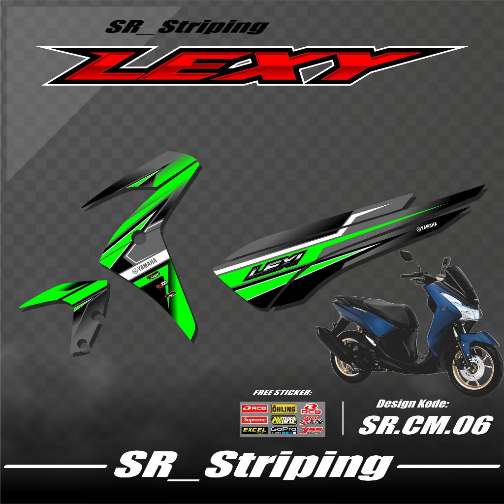 ( COD ) Striping LEXI LAMA 155 - Sticker Striping Variasi list Yamaha LEXI LAMA 155 SR.06
