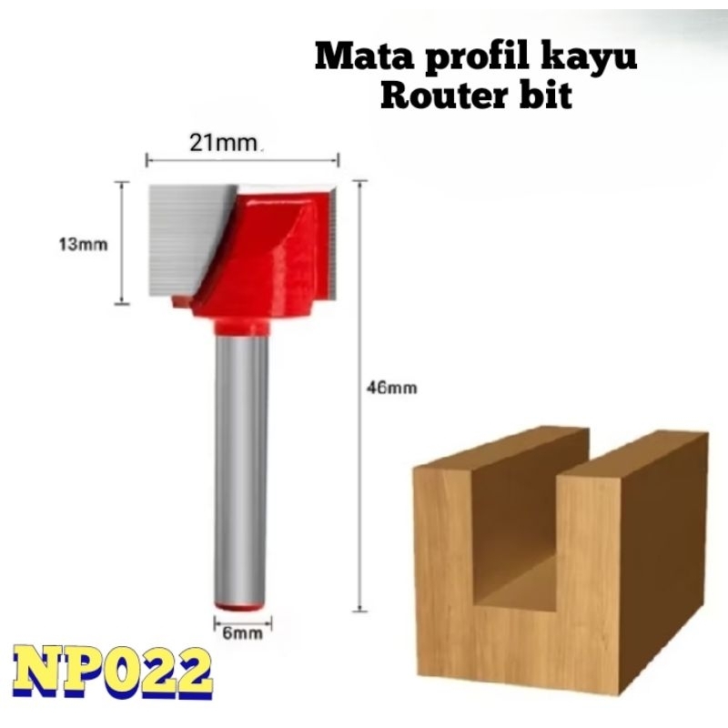 Mata profil kayu 6x21 Mata router bit  Cleaning bottom CNC Milling cutter mata router trimmer kayu m