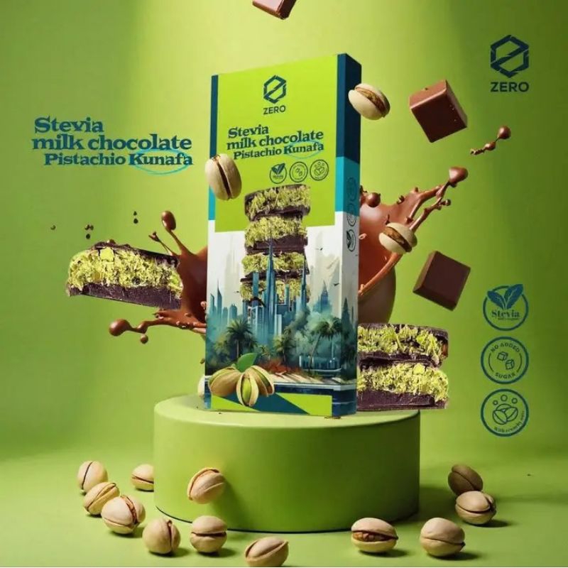 

COKLAT DUBAI STEVIA |READY STOCK TERBATAS| ZERO KUNAFA PISTACHIO | LESS SUGAR